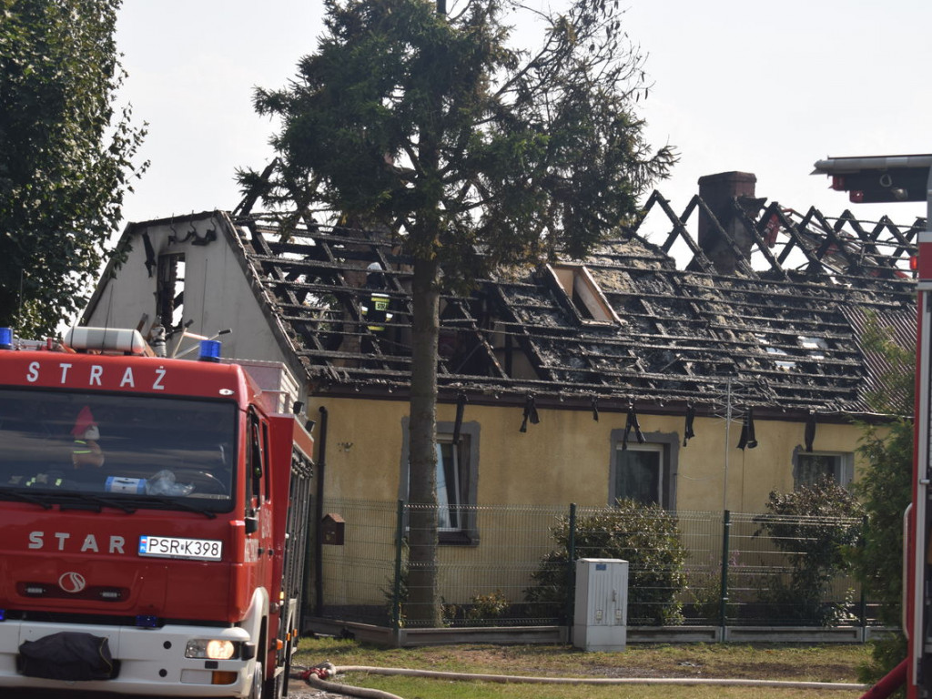 Sulęcinek: Spalony dach w budynku jednorodzinnym