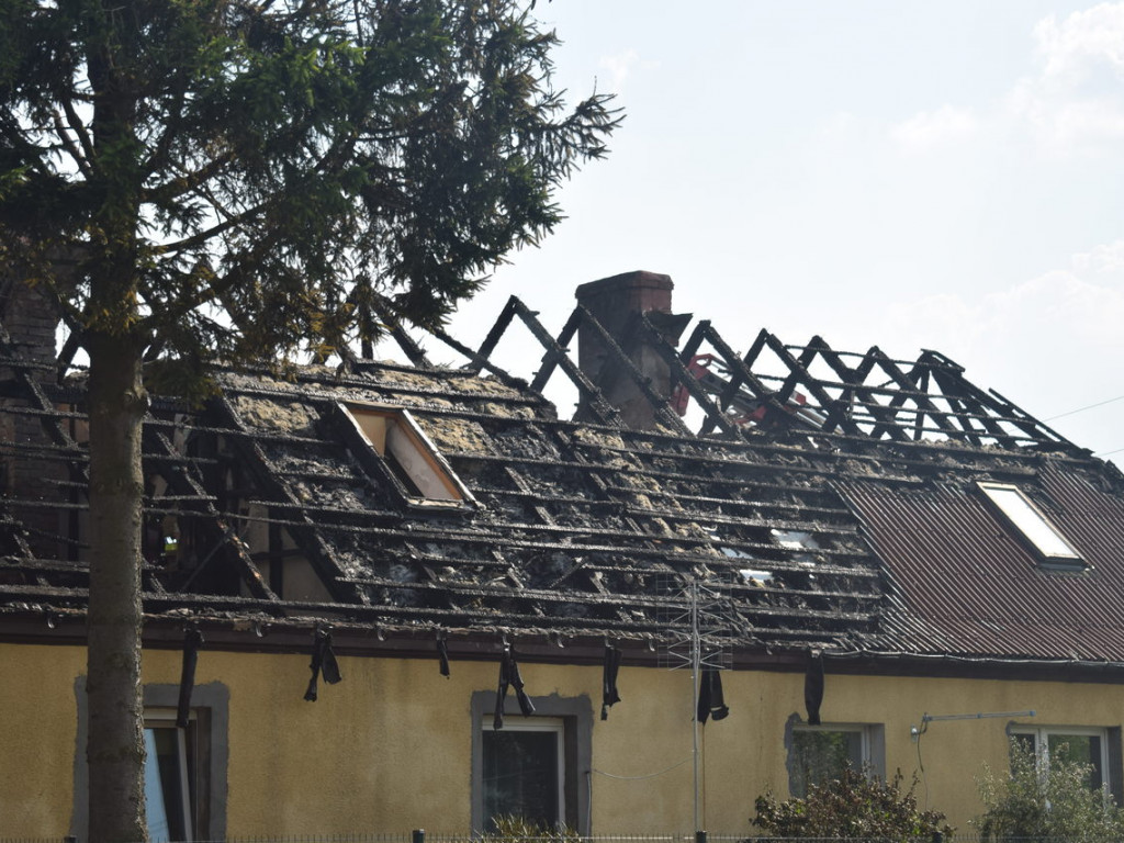 Sulęcinek: Spalony dach w budynku jednorodzinnym