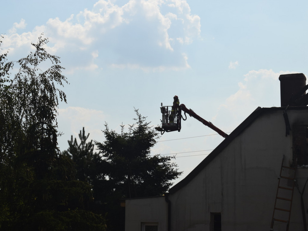 Sulęcinek: Spalony dach w budynku jednorodzinnym