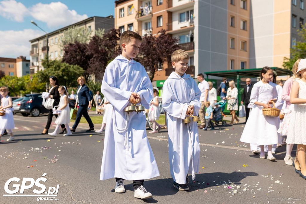 Procesja Bożego Ciała ulicami Środy
