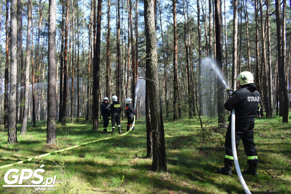 Ćwiczenia strażaków w Rogusku