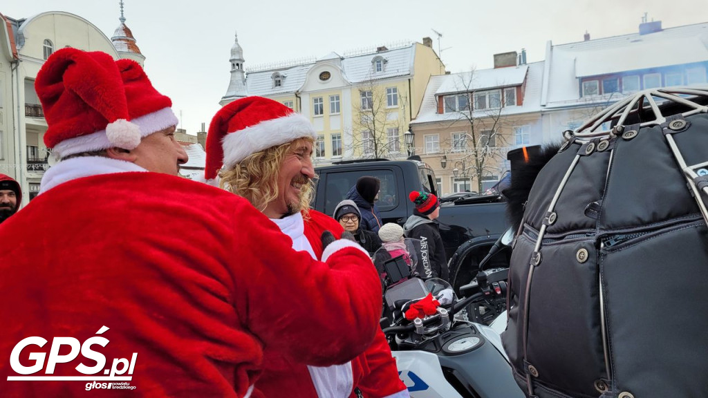 Moto Mikołaje przejechały ulicami Środy