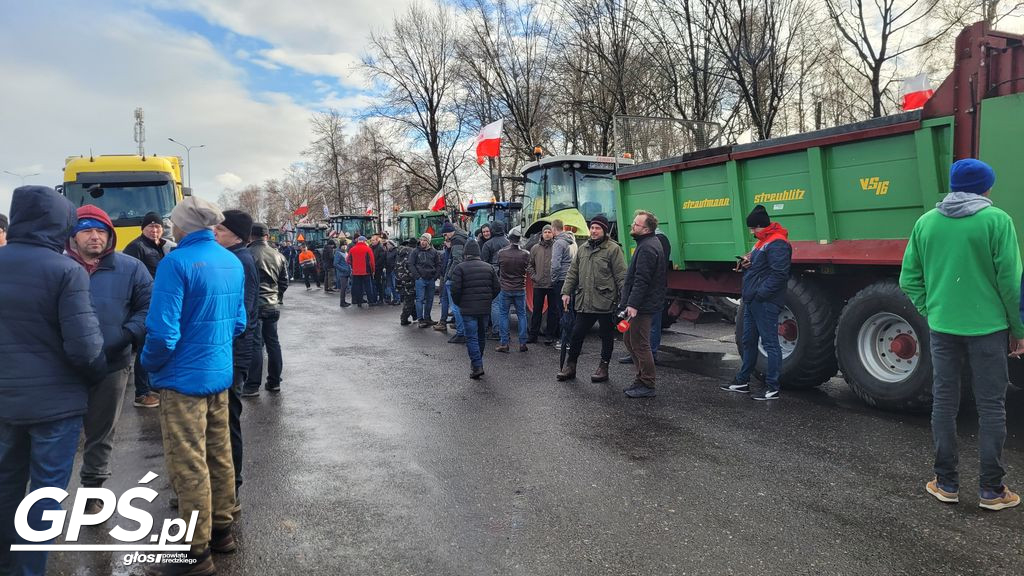 Strajk rolników w Nowym Mieście nad Wartą 24.01.2024