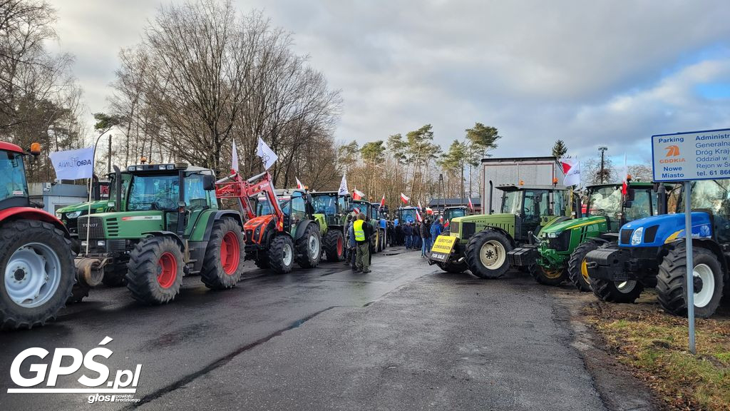 Strajk rolników w Nowym Mieście nad Wartą 24.01.2024