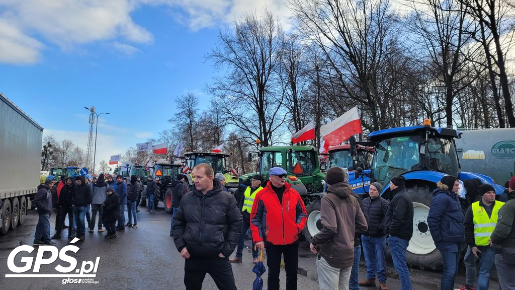 Strajk rolników w Nowym Mieście nad Wartą 24.01.2024