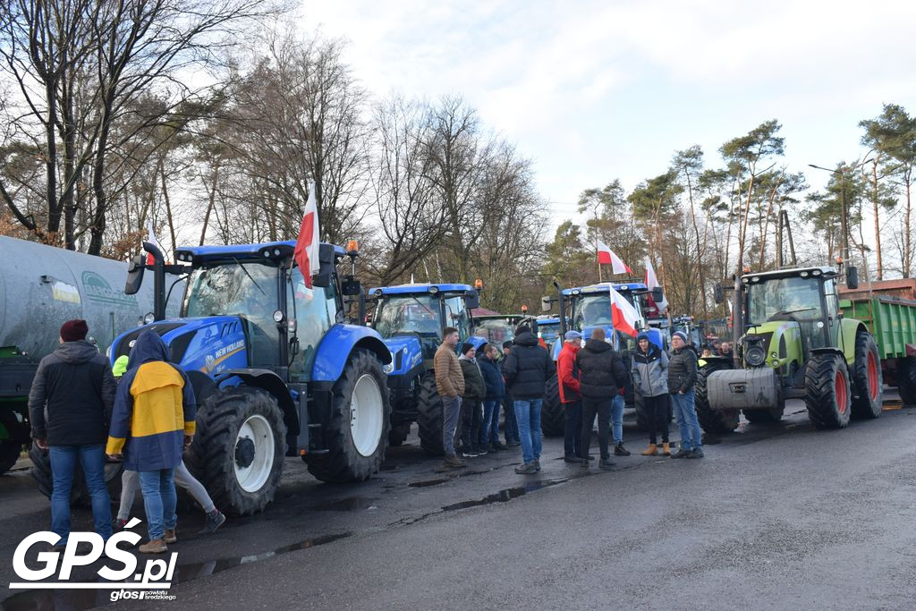 Strajk rolników w Nowym Mieście nad Wartą 24.01.2024