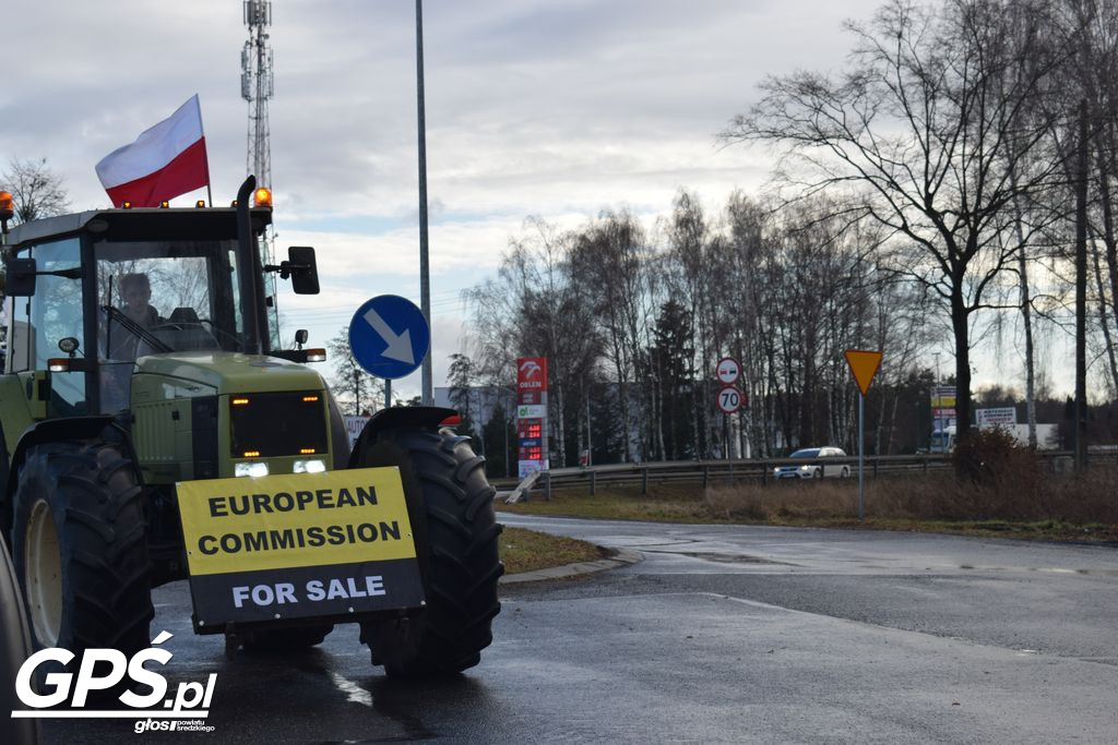 Strajk rolników w Nowym Mieście nad Wartą 24.01.2024