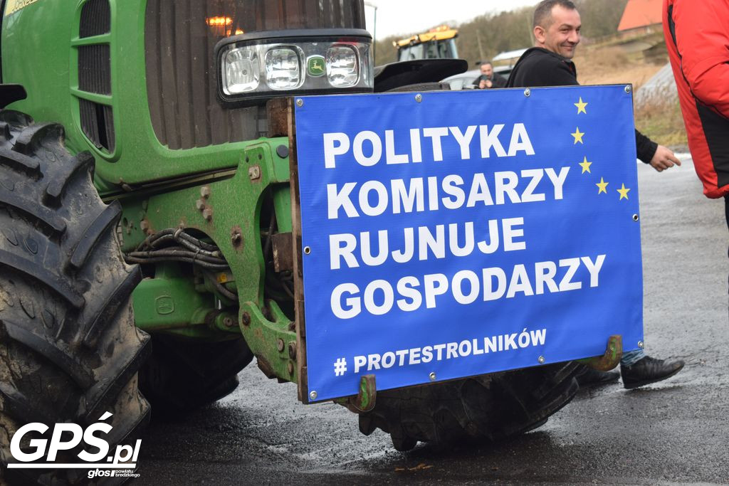 Strajk rolników w Nowym Mieście nad Wartą 24.01.2024