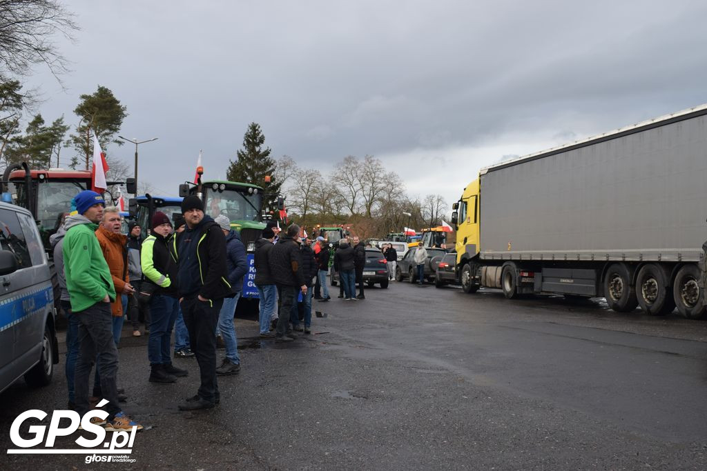 Strajk rolników w Nowym Mieście nad Wartą 24.01.2024