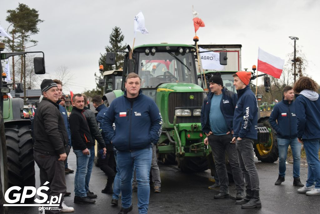 Strajk rolników w Nowym Mieście nad Wartą 24.01.2024