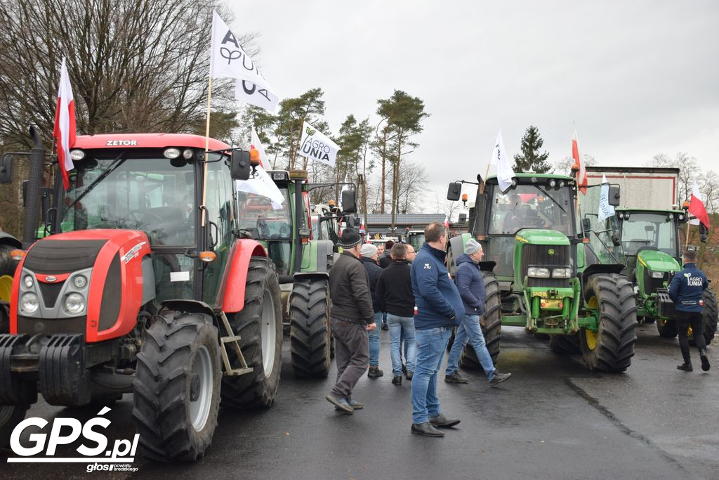 Strajk rolników w Nowym Mieście nad Wartą 24.01.2024