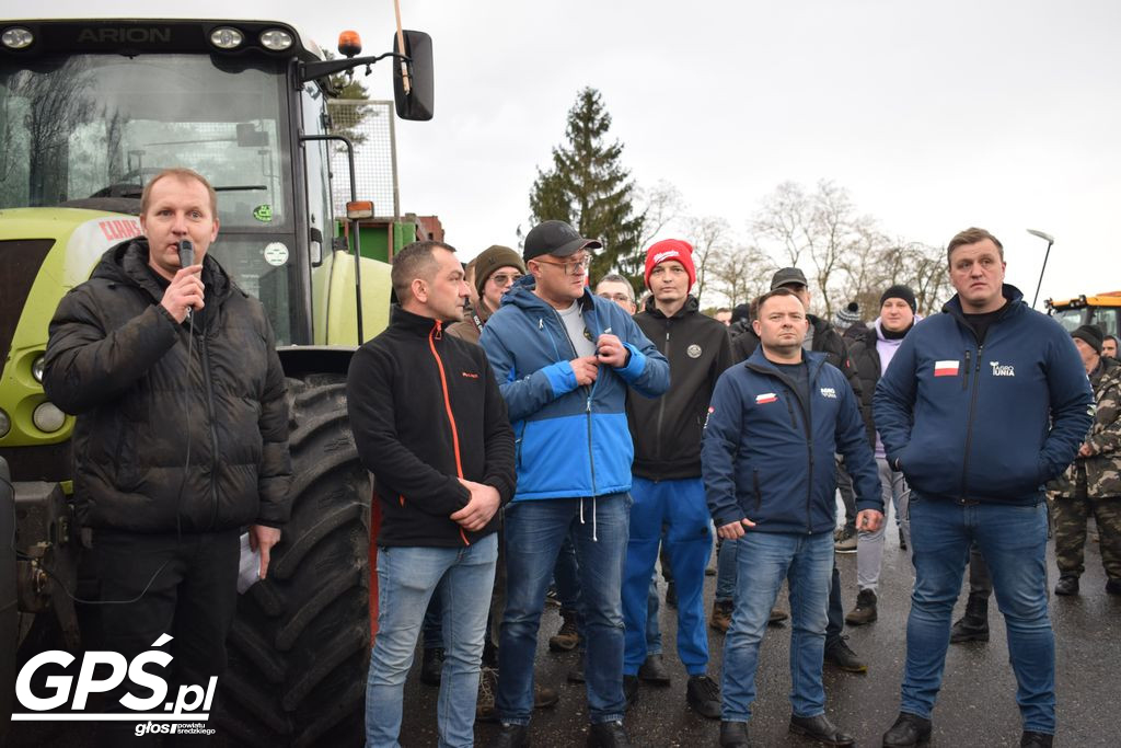Strajk rolników w Nowym Mieście nad Wartą 24.01.2024