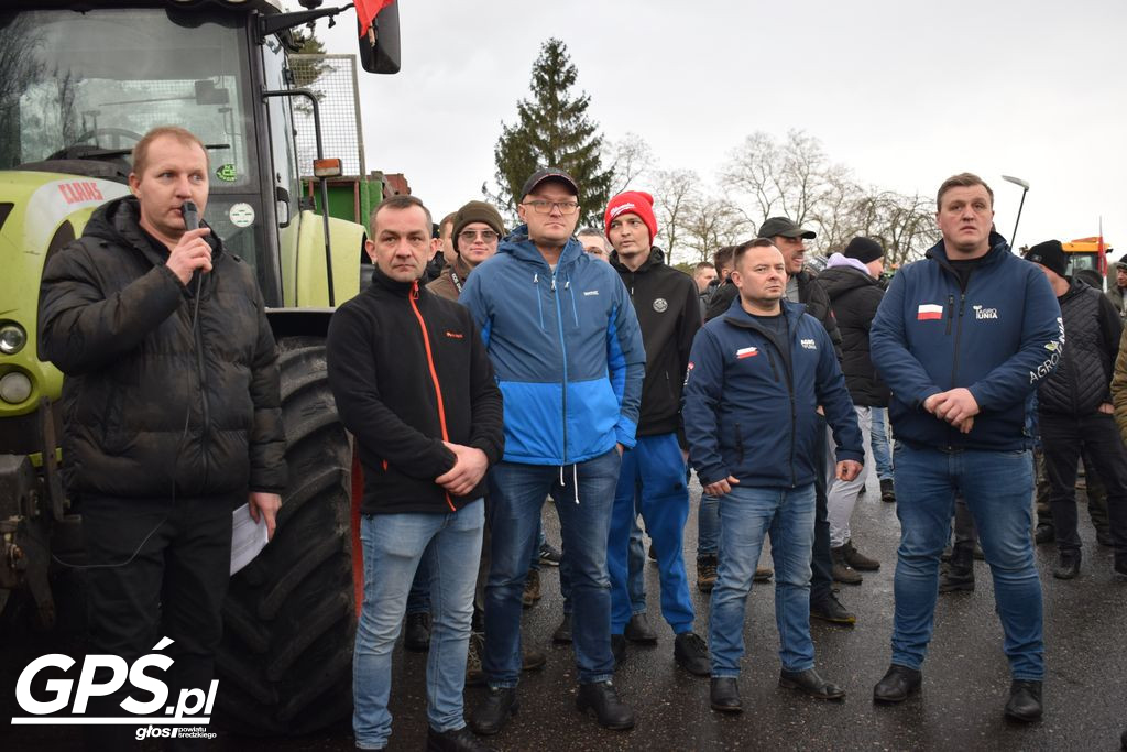 Strajk rolników w Nowym Mieście nad Wartą 24.01.2024
