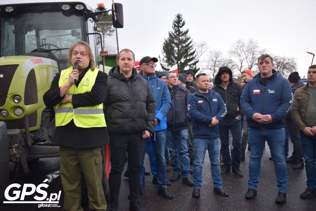 Strajk rolników w Nowym Mieście nad Wartą 24.01.2024