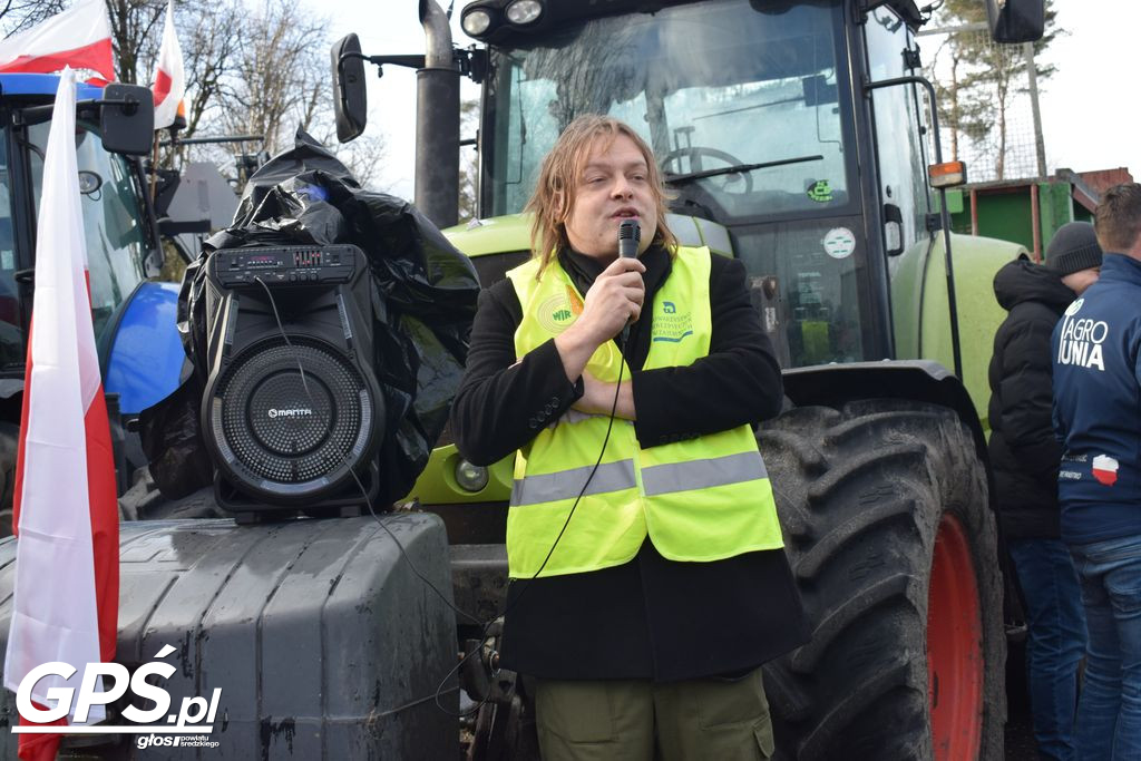 Strajk rolników w Nowym Mieście nad Wartą 24.01.2024