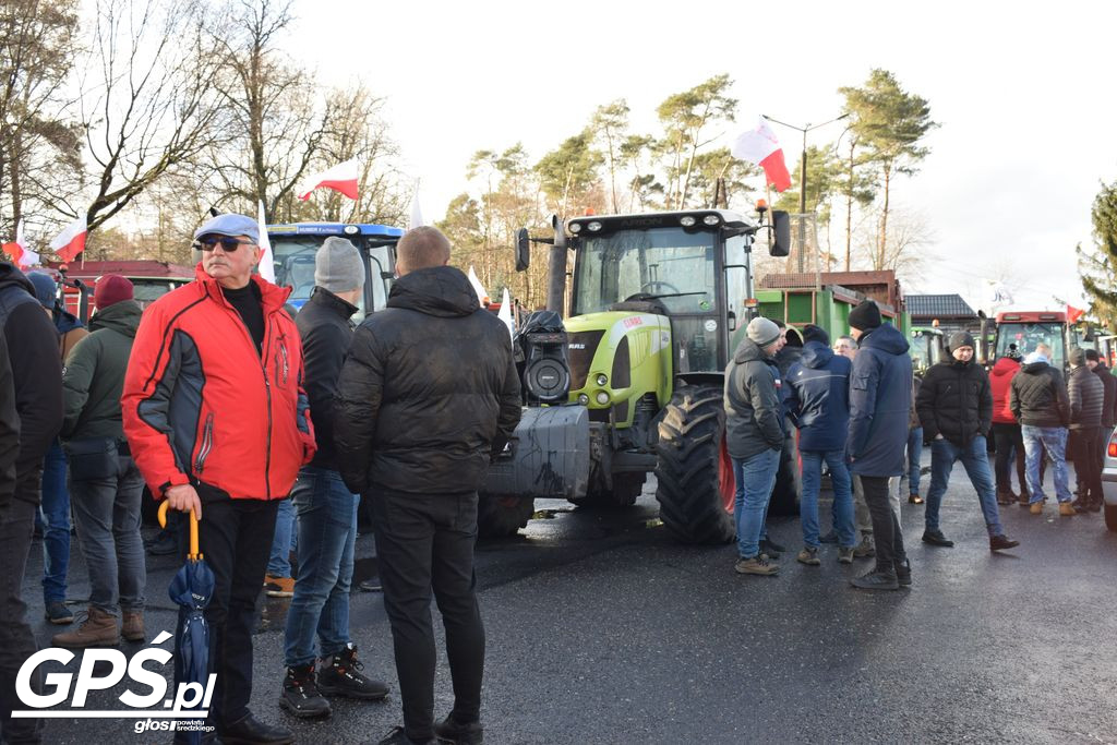 Strajk rolników w Nowym Mieście nad Wartą 24.01.2024