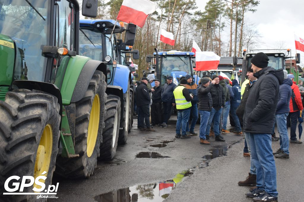 Strajk rolników w Nowym Mieście nad Wartą 24.01.2024