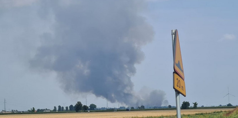 Pożar zboża w Szlachcinie