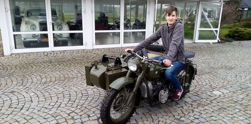 Damian Korcz i jego M72 Fot. archiwum prywatne 