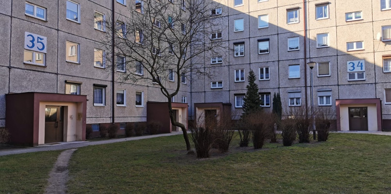 Bloki na osiedlu Jagiellońskim od numeru 30 do 45 powstały z wielkiej płyty Fot. JJ