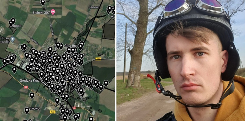  Mapa dostępna jest na Facebooku Damiana Korcza Fot. Damian Korcz 