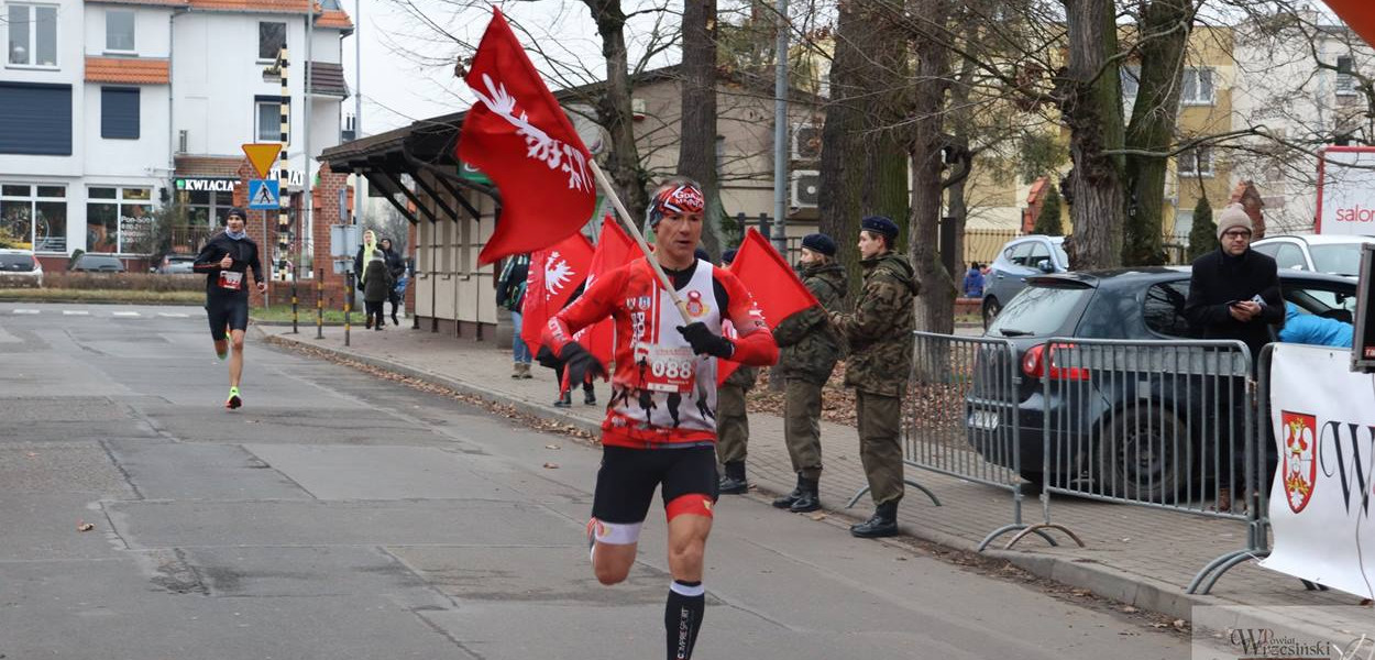 Leszek Wierzbicki na mecie   Fot. Powiat Wrzesiński