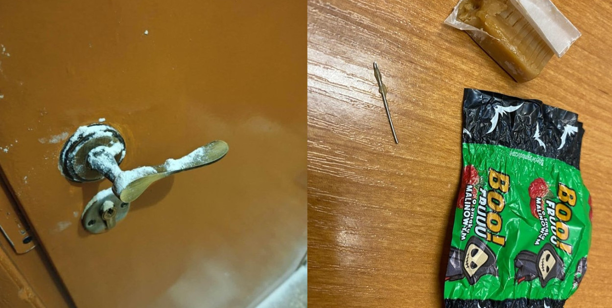 Rozsypana mąka i niebezpieczne przedmioty w cukierkach