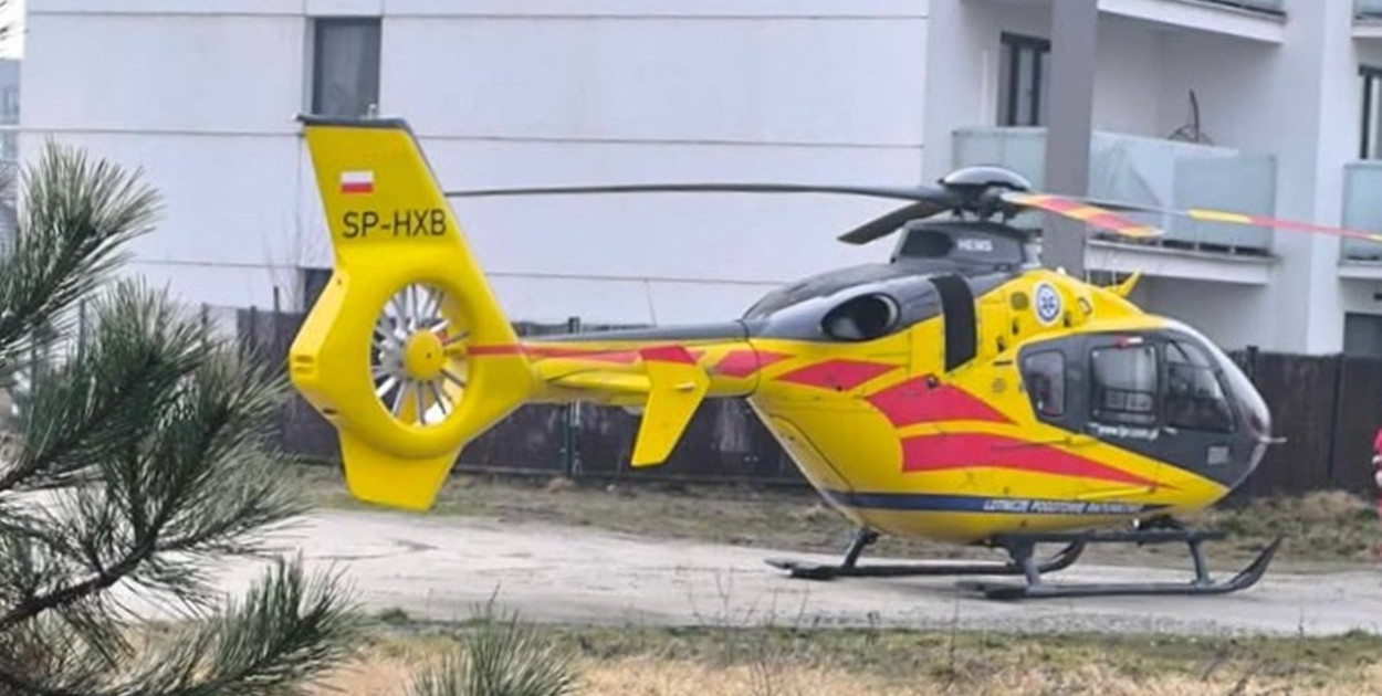 Śmigłowiec LPR zadysponowany do dziecka