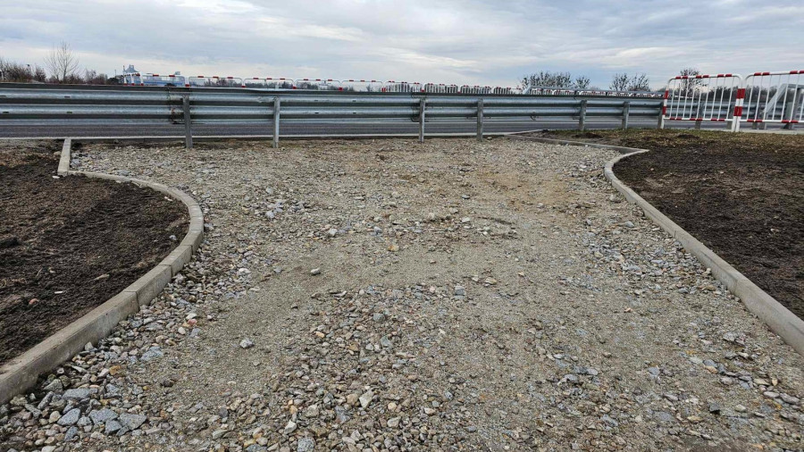 Nasyp od strony Włostowa przed instalacją sygnalizatorów na obwodnicy