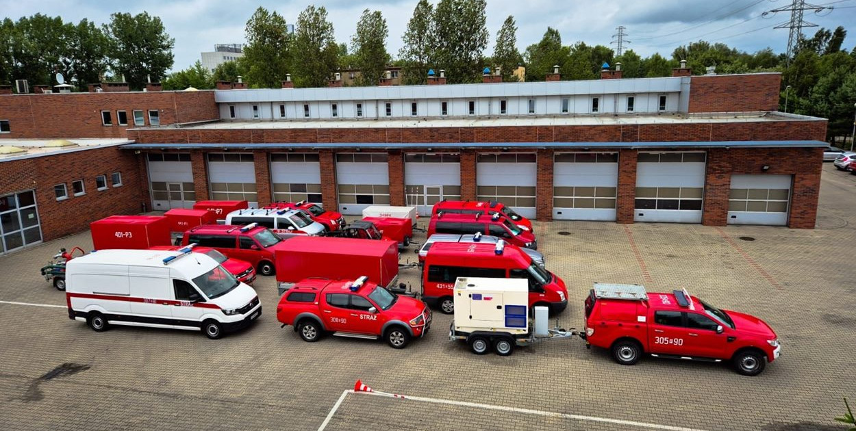Wielkopolscy strażacy stacjonują w Katowicach. Fot. mł. asp. Arkadiusz Skrzypczak, KP PSP Gostyń 