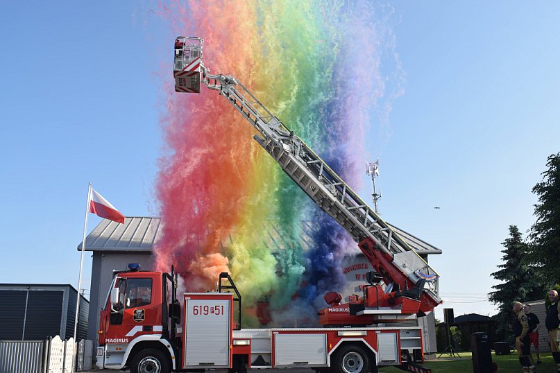 Powitanie samochodu-drabiny dla OSP Pięczkowo