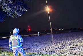 Kolizja i wypadek na drodze wojewódzkiej. Lądował śmigłowiec LPR-23040