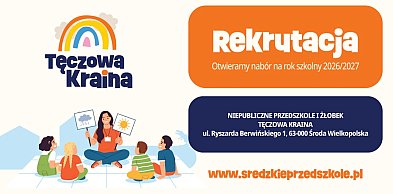 Rekrutacja w Środzie: Tęczowa Kraina zaprasza dzieci na rok szkolny 2026/2027