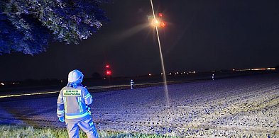 Kolizja i wypadek na drodze wojewódzkiej. Lądował śmigłowiec LPR-23040