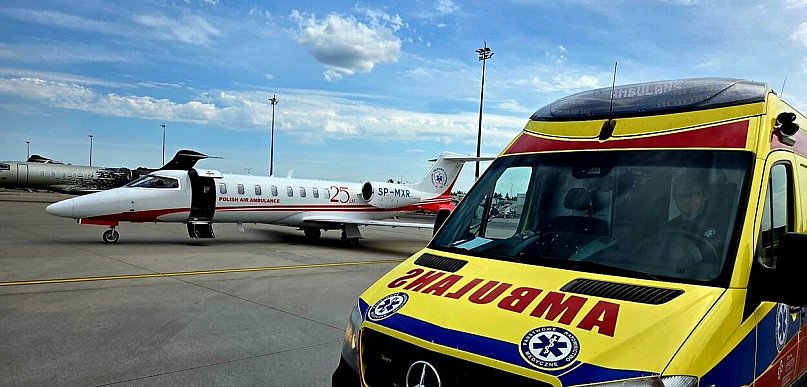 Szpital zorganizował dla 71-latka transport odrzutowcem do innej placówki