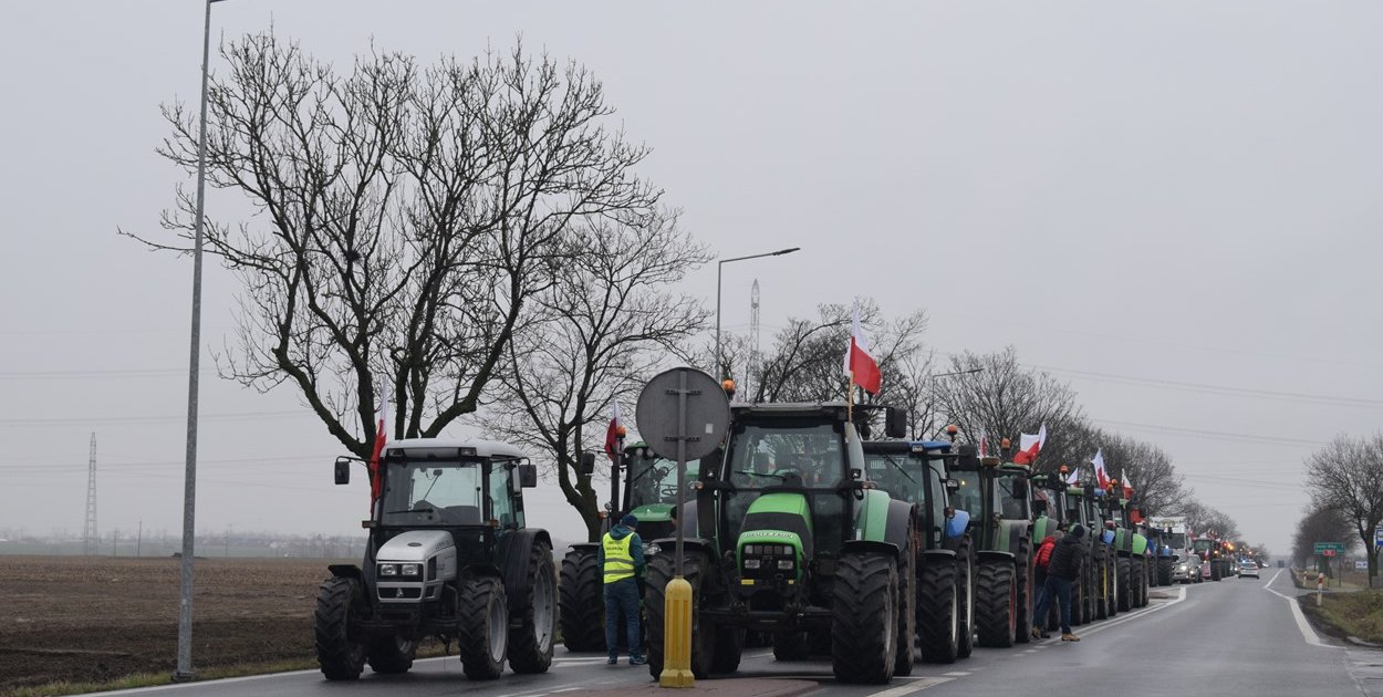 Protest rolników w Koszutach w 2024 roku