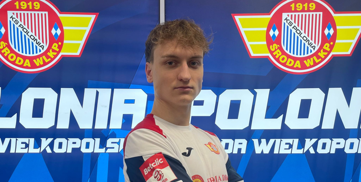 Kacper Żmudź w polonijnych barwach Fot. Polonia Środa