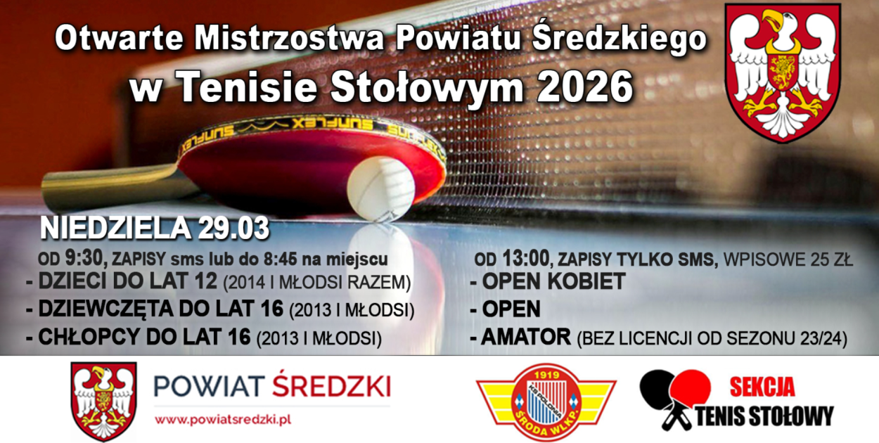 Tenis stołowy opanuje Środę. Przed nami sportowy weekend pełen emocji