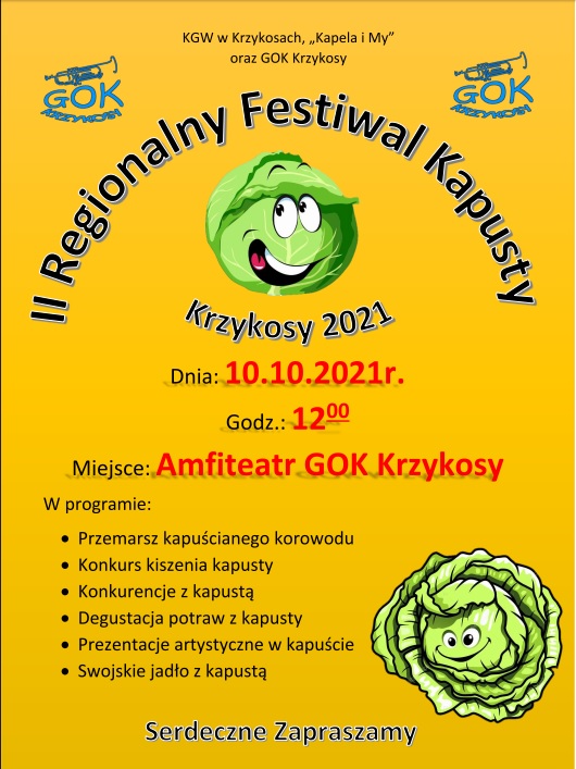 Plakat GOK informujący o wydarzeniu