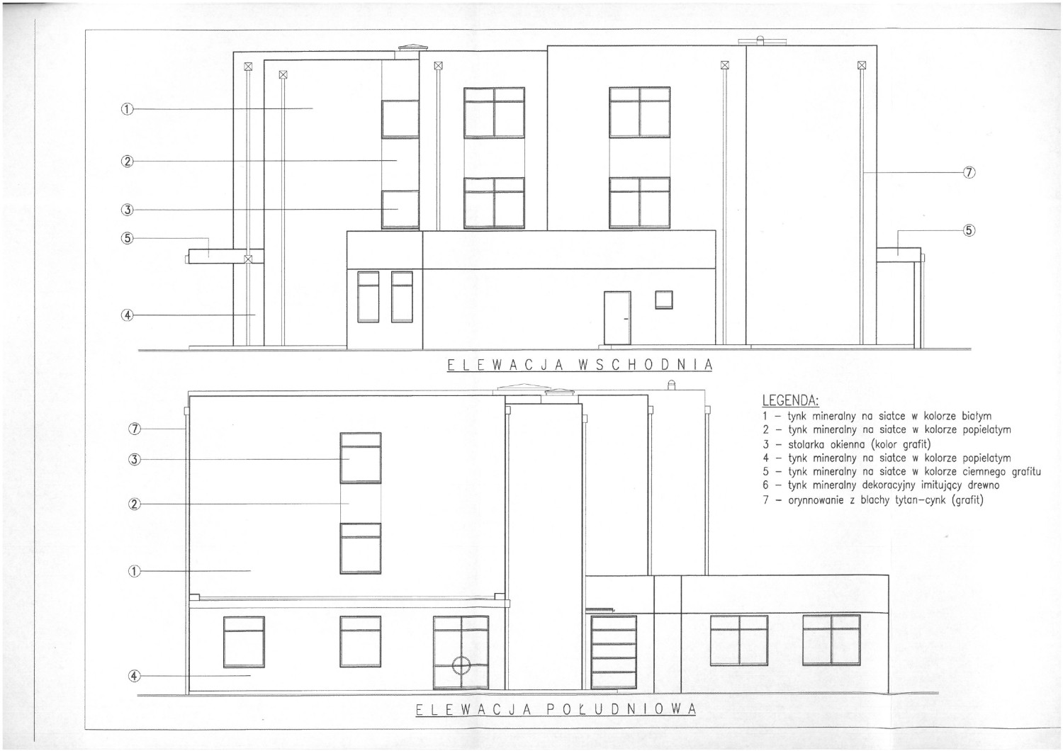 Rzut elewacji budynku Fot. Powiat Średzki